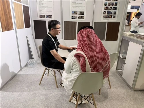 Zhejiang Biaolong New Materials Showcases New Synchronized 3D Bionic Wood Grain PVC Film At Saudi...